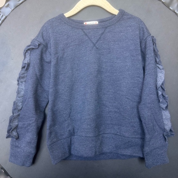 Crewcuts Other - Crewcuts cozy sweatshirt with ruffled sleeves (size 4-5)